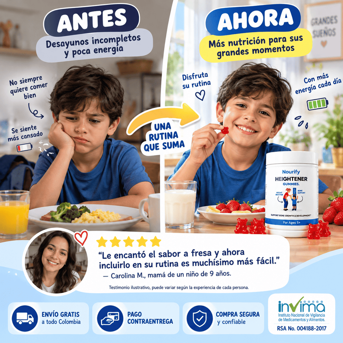 Heightener Gummies®️ – Apoyo Nutricional Para Su Crecimiento y Desarrollo – ¡Lleva 2 y Paga 1!